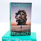 Buchtitel "Rausch", Autor "Nuran David Calis". Cover zeigt eine riesige, teils versunkene Statue im Meer.