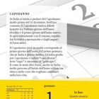 Text: "CAPODANNO", beschreibt italienische Neujahrstraditionen. Gelber Kalender für den 1. Januar, Freitag.