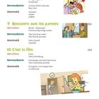 8: Un amour qui fait mal! Vokabeln: Lebensmittel, Körperteile; Grammatik: Imperativ. Drei bunte Illustrationen.