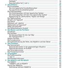 Inhalt, Kapitel: Schrift und Aussprache, Das Zahlwort, Das Nomen und die Partikeln, Das Pronomen, Ortsangaben, Adjektiv und Adverb, Interrogativ.