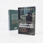 Buchcover: "Verstrickte Philosophie: Heidegger und der Nationalsozialismus" von Oliver Jahraus. Bild zeigt einen Mann im Wald.