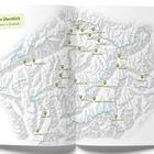 Text oben links: „Dein Überblick - 25 Touren in Graubünden“. 

Karte mit markierten Orten.