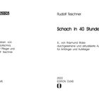 „PraxisSchach Band 10“, Herausgeber: Kortschnoi, Pfleger, Teschner. „Schach in 40 Stunden“, aktualisiert von Stolze. Edition Olms Logo.