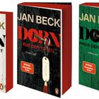 Drei Thriller-Bücher von Jan Beck: "Hotel der Angst", "Ruf der Toten", "Preis der Wahrheit". Text: "Mit Farbschnitt..."