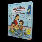 „Hallo Baby, was machst du in Mamas Bauch?“ Aufklärungsbuch für Kindergartenkinder. Illustration: Familie malt auf Bauch.