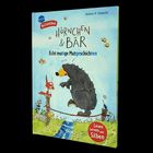 „Hörnchen & Bär: Echt mutige Mutgeschichten“. Illustration: Ein Bär balanciert vor einem Eichhörnchen.