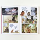 Es ist ein Comic mit Katzen. Links: "Unser vielbeschäftigter Stellvertreter..." Rechts: "Hast du was Neues..." Katzen in Naturkulisse.