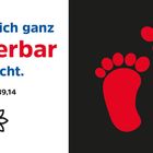 "Du hast mich ganz wunderbar gemacht. Psalm 139,14." Farbige Illustration mit Entlein, Hund, Biene, Fußabdrücken und Schmetterling.