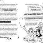 Texte: "CUTIE PIE", "Cool oder cring. WOW oder ABF.", "HÄÄ?", "SCHNIESI, WIR WISSEN, WO DEIN AUTO STEHT", "vöööölig losge-he-löst von der Taaaafel", "SETZEN, SECHS!". Illustrationen einer Schülerin, SchülerInnen im Unterricht.