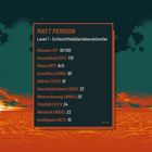 "Matt Perison, Level 1 Schlachtfeldüberlebenskünstler, mit Stats wie Gesundheit: 170, Mana: N/A. Hintergrund in Grün und Orange."