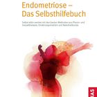 „Endometriose – Das Selbsthilfebuch“. Illustration einer Farbfigur mit ausgestreckten Armen, warmen Tönen.