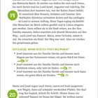 „Jesus wird geboren“ und „Entscheide: Wohin reisten Josef und Maria?“; Text beschreibt die Reise von Maria und Josef.