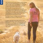 "TRUST THE DOG — VERTRAUE DEM HUND! Was wünschst du dir für dich und deinen Hund? Durch klare Regeln Vertrauen schaffen." Rechts eine Frau und ein Hund in einem Feld.