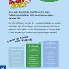 "Teufelskicker" und "Bücherhelden 1. Klasse". Mini-WM, Blau-Gelb, VfB, Teams. Lesestufen: Erstes Lesen, 1. Klasse, 2. Klasse.