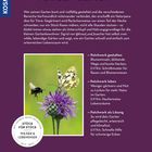 "Das Patchwork-Prinzip für den Garten." Erläutert ein Gartenkonzept mit blühenden Inseln und lebendigen Lebensräumen.  

Fliederfarbener Hintergrund, Bild von Blume, Hummel und Schmetterling. 