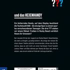 "Die drei ??? und das HEXENHANDY" - Ein kicherndes Handy führt die drei Detektive zu einem Rätsel in Rocky Beach. Links KOSMOS-Logo.