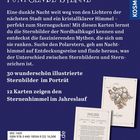 Funkelnde Sterne: Erkunde Sternbilder und Mythen. 30 illustrierte Portraits, inkl. 12 Karten des Jahreszeit-Himmels. Logo: Kosmos.