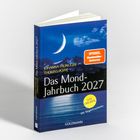 "Das Mond-Jahrbuch 2027", Johanna Paungger und Thomas Poppe. Nachtlandschaft mit Mondsichel, Bestseller-Hinweis.