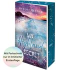 "My Highland Secret", mit Farbschnitt nur in limitierter Erstauflage. Cover: Küstenlandschaft bei Sonnenuntergang.