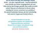 Villa, eine Überlebende und Kämpferin, steht im Mittelpunkt. Ein Roman entlarvt die Scheinheiligkeit der Gegenwart.