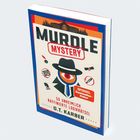 Buchtitel: "MURDLE MYSTERY". Illustration: Detektiv mit Hut und Lupe. Text: "50 unheimlich raffinierte Logikrätsel".