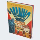 Titel: "MANNO MONSTER KARACHO & ICH". Autoren: Katja Reider, Daniela Kohl. Cartoon-Stil zeigt ein Monster und einen Jungen.