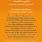 Dialog-Schnipsel über Taschengeld und Mädchen. Theo ist der Neffe von Daniel Glattauer und wird beim Aufwachsen beobachtet.