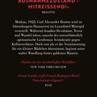 Zitat: "Ein Leben im Hotel in einem Land im Ausnahmezustand – mitreißend!" Beschreibung über Graf Rostow im Hausarrest.