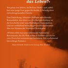 »Dies war nun also das Leben?« Geschichte einer Emanzipation im Berlin 1926. Hintergrund in kräftigem Orange mit Bild.