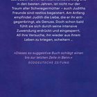 Text über Judith und Hannes, ihre Beziehung und die Herausforderungen. Zitat von der Süddeutschen Zeitung. Lila Hintergrund.