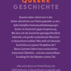Text: DEUTSCHLANDS QUEERE GESCHICHTE. Beschreibung queerer Bewegungen und Perspektiven in Deutschland.