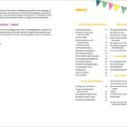 Links oben steht: "Die jeweilige Umsetzung der Geschichten in Bewegung...". Rechts ein Inhaltsverzeichnis mit bunting Deko.