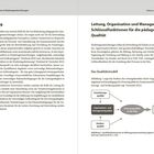 Einleitungstext über Leitungsrollen in Kitas. Diagramm zeigt Qualitätsmodell: Orientierungs-, Organisations-, Strukturqualität.