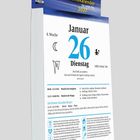 Januar 26, Dienstag, 4. Woche. Mondkalender 2027. Zitate, Mondzeichen und astrologische Hinweise.