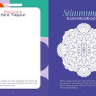 „Fundstück des Tages“ oben links, leeres Feld darunter. Rechts „Stimmungskaleidoskop“ mit Mandala zum Ausmalen.