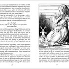 Seite 20: „An S. Wohlgeb. Den Rechten Fuß von Alice Teppich beim Ofenschirm Mit bestem Gruß!“

Illustration: Alice kniet, hält eine Hand am Kopf. Ein Hase trägt Kleidung und läuft davon.