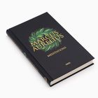 Text: "MARCUS AURELIUS MEDITATIONS INSEL". Ein Buch mit schwarzem Einband und Lorbeerblatt-Design.