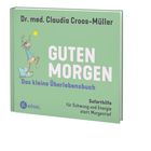 „GUTEN MORGEN Das kleine Überlebensbuch“, Illustration: Ziege im Nachthemd springt mit Sonne im Hintergrund.