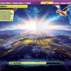 „GAMING GLOBAL!“, „LOADING...“ auf einer farbenfrohen Karte der Erde mit Videospielcharakteren am Himmel.