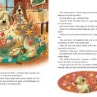 Text über weihnachtlich dekorierte Hunde, Wolli und Wigo, die sich mit Baumschmuck und Lichtern verzieren.