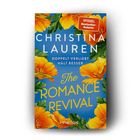 Der Titel ist "The Romance Revival". Auf blauem Hintergrund sind orange Blumen zu sehen.