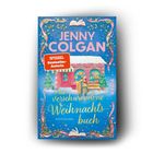 "JENNY COLGAN," "Das verschwundene Weihnachtsbuch," "SPIEGEL Bestseller-Autorin." Illustration eines verschneiten Buchladens.