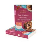 „Der Zauber von Zimt und Inselwind“ von Anne Barns. Buchcover mit Zimtschnecken. Logo: SPIEGEL Bestseller-Autorin.