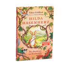 Ein Buchcover mit dem Titel "Hilda Hasenherz", Autor Tobias Goldfarb. Illustration mit Tieren im Wald.