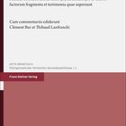 "Palingenesia senatus consultorum I" oben, darunter lateinischer Text. Unten rechts "Franz Steiner Verlag". Schlichtes Design.