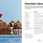 "Schokoladen-Cupcakes. Ergibt 12 Cupcakes. Zubereitung: 10 Min. Backen: 20–30 Min. Zutaten: Weizenmehl, Backpulver, Kakao."