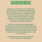 „DIE KRAFT DER KICHERERBSE“ in Grün. Text beschreibt die Vorteile von Hummus, Rezepte und gesunde Ernährung. ISBN: 978-3-517-10501-7.