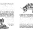 Seite 27 eines Buches mit Text. Illustration: Ein Flughörnchen gleitet vor einem Regal mit Küchenutensilien.