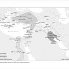 Spätbronzezeitliche Kulturen in der Ägäis und im östlichen Mittelmeerraum. Karte zeigt Regionen wie Griechenland, Ägypten, Babylonien.
