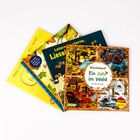 Text: „Ein Jahr im Wald“, „Laterne, Laterne, Lieselotte“. Drei Kinderbücher überlagern sich teils.